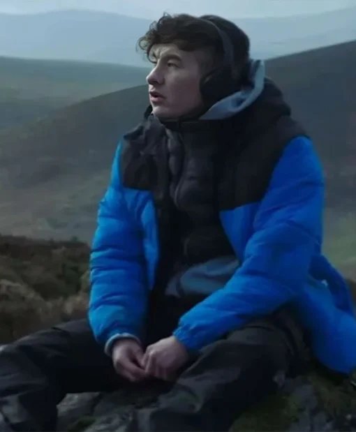 Buy Now Barry Keoghan Movie Bring Them Down 2025 Jack Blue And Black Puffer Jacket For Unisex