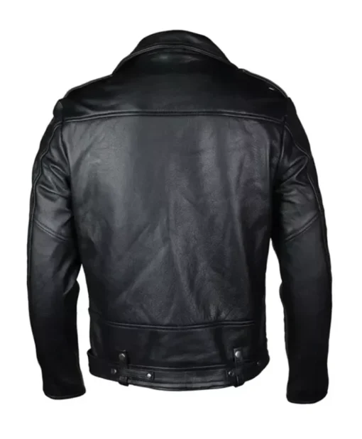 Buy Now Black Genuine Leather Biker Jacket For Men And Women