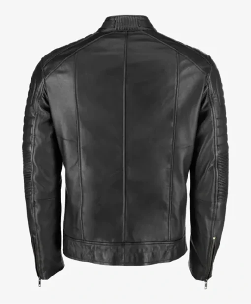 Buy Now Cafe Racer Black Leather Motorcycle Jacket For Men And Women