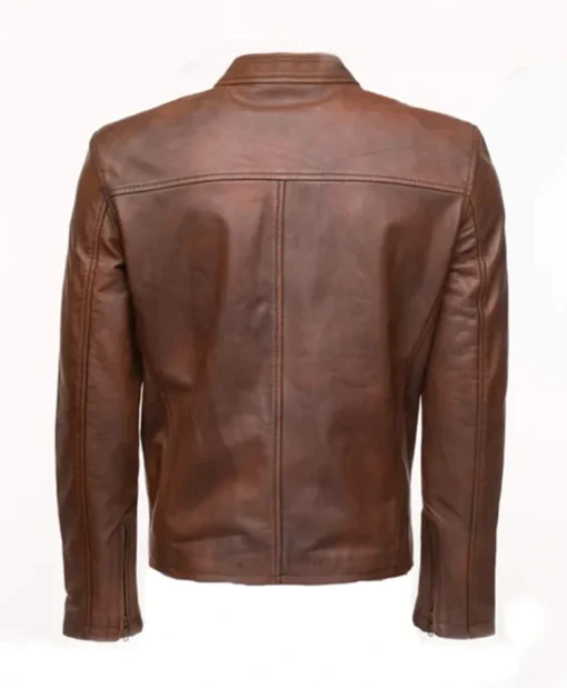 Buy Now Cafe Racer Tone Brown Leather Jacket For Men And Women