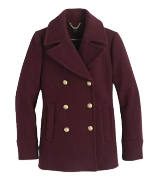 Buy Now Rebecca Herbst TV-Series General Hospital Elizabeth Webber Maroon Peacoat For Unisex