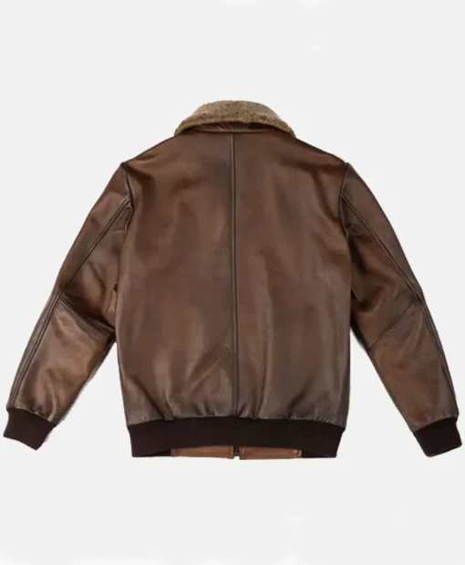 Buy Now Skyline Leather Brown Bomber Jacket For Men And Women