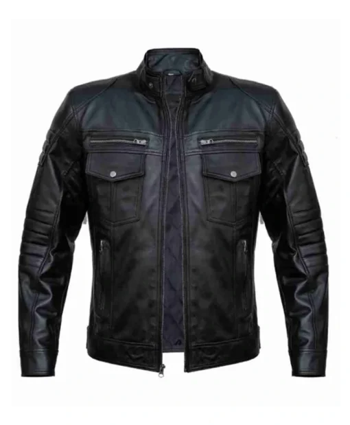 Cafe Racer Black Stylish Leather Jacket