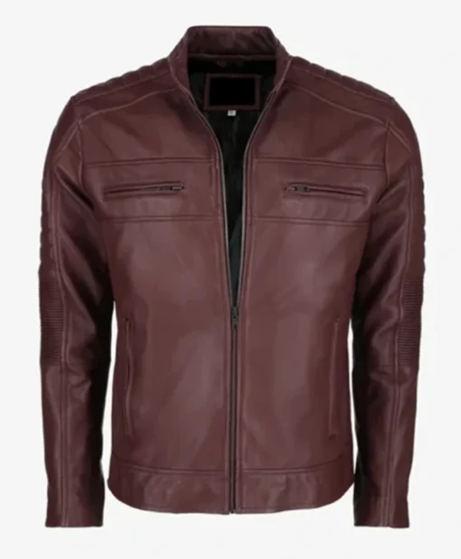 Cafe Racer Chocolate Brown Leather Jacket