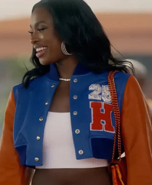 Coco Jones Bel-Air S03 Crop Varsity Jacket