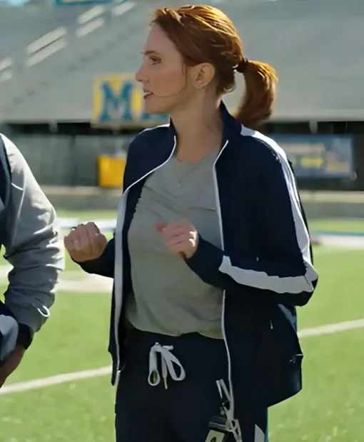 English Teacher Stephanie Koenig Navy Blue Tracksuit