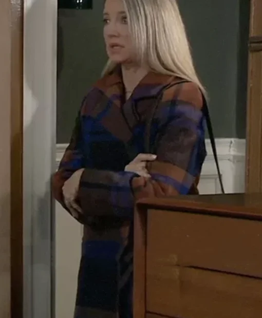 General Hospital Nina Reeves Plaid Coat