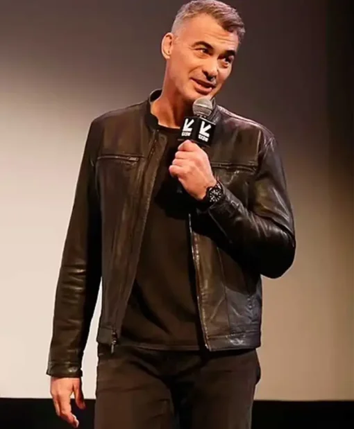 John Wick 4 SXSW Festival 2023 Chad Stahelski Black Biker Leather Jacket