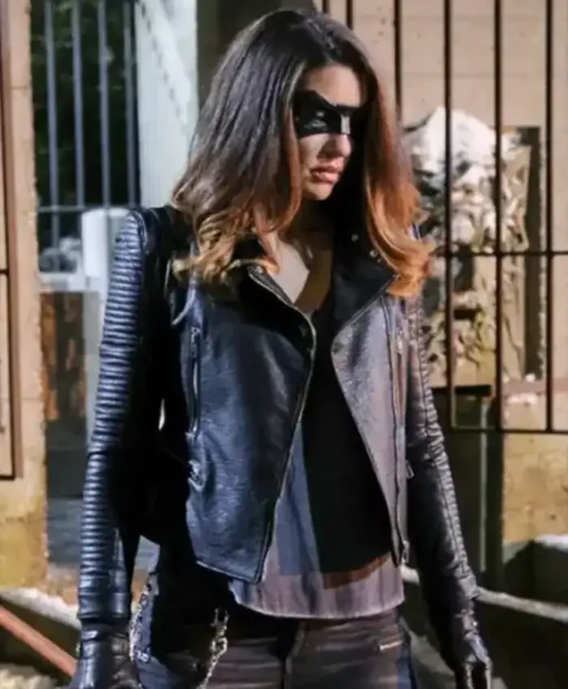 Juliana Harkavy Arrow Season 6 Leather Jacket