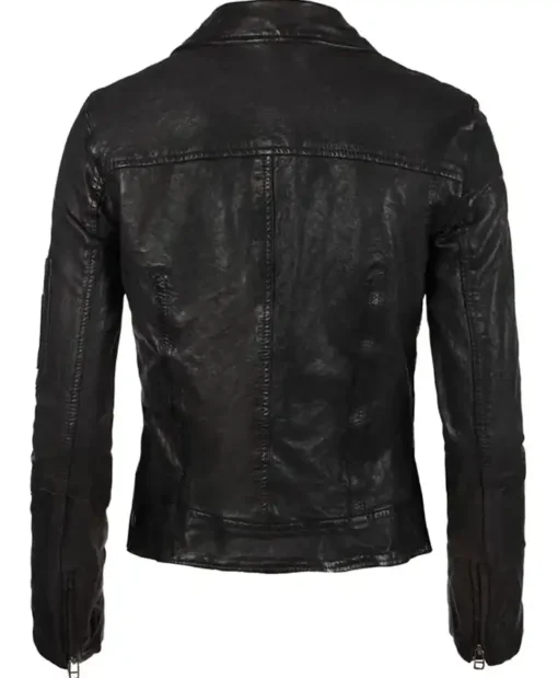 Karen Gillan Doctor Who Amy Pond Black Leather Jacket