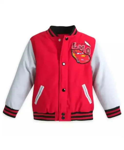 Lightning Mcqueen Varsity Bomber Jacket