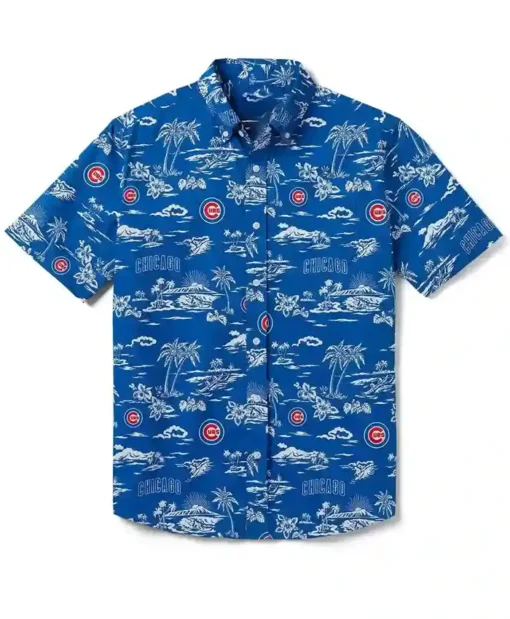 Men And Women Chicago Cubs Hawaiian Shirt Multicolor For Sale