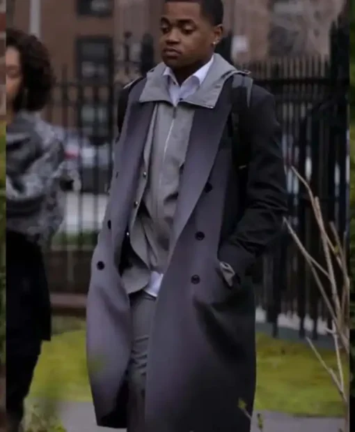 Michael Rainey Jr. Power Book II Ghost Season 3 Tariq St. Patrick Grey Trench Coat