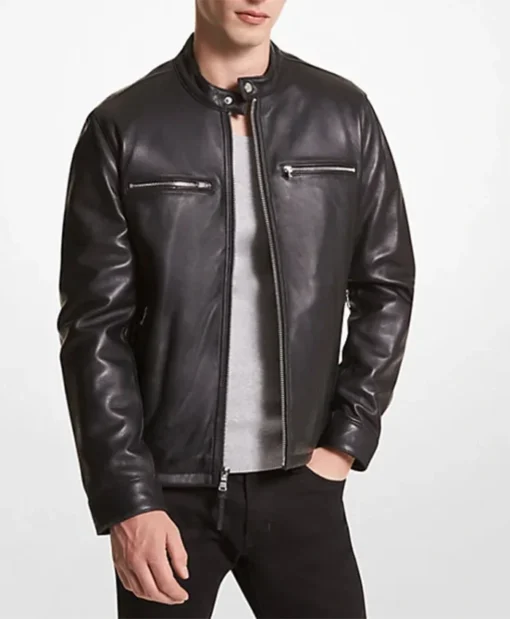 Motorcycle Black Leather Jacket