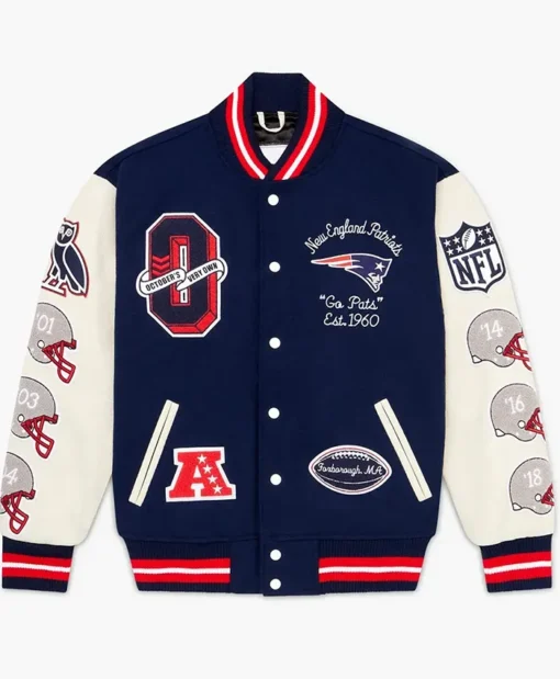 OVO New England Patriots Letterman Varsity Jacket