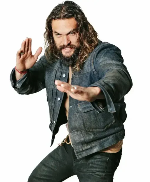 On The Roam Jason Momoa Blue Denim Jacket