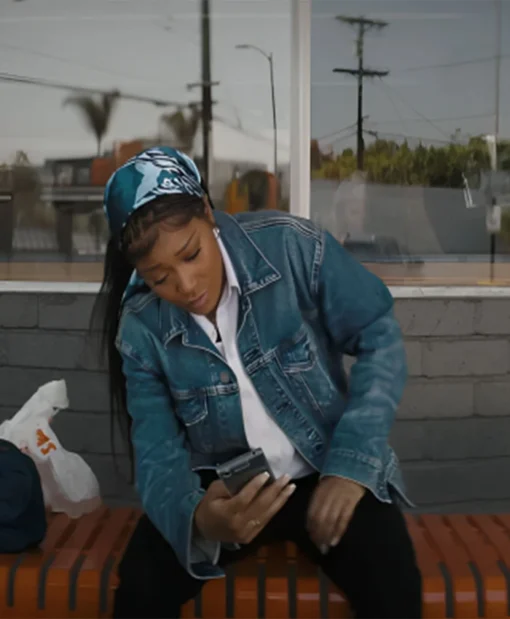 One of Them Days 2025 Keke Palmer Blue Denim Jacket