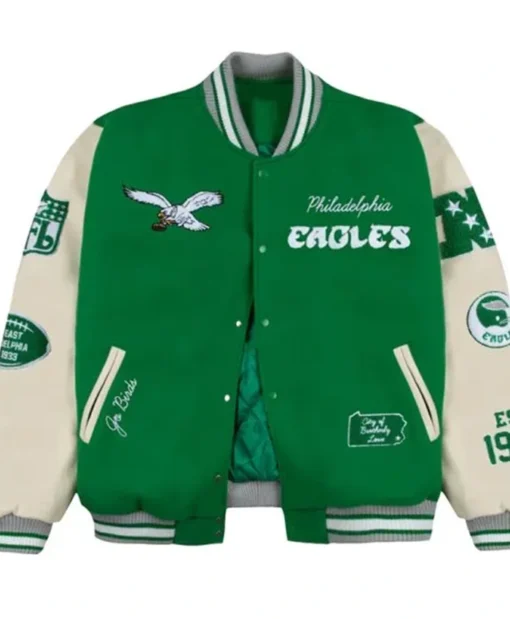 Philadelphia Eagles Go Birds Letterman Varsity Jacket