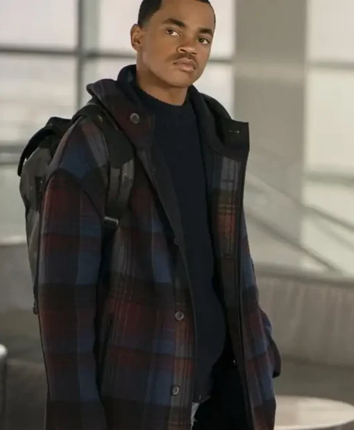 Power Book II Ghost Tariq St. Patrick Wool Plaid Coat