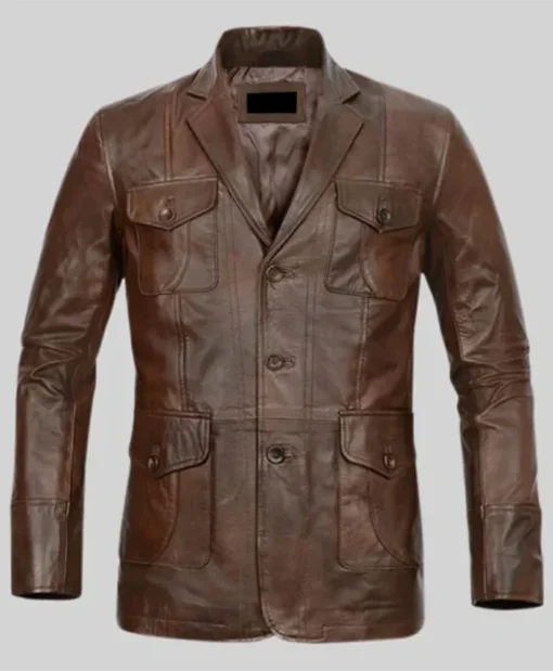 Spanish Dark Brown Leather Blazer