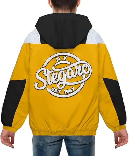 Stegaro Yellow And Black Zip-Up Jacket