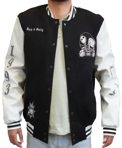 The Nightmare Before Christmas Coffee Letterman Varsity Jacket