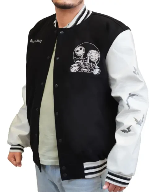 The Nightmare Before Christmas Coffee Letterman Varsity Jacket Fro Sale