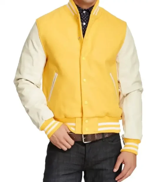 Yellow And White Varsity Jacket