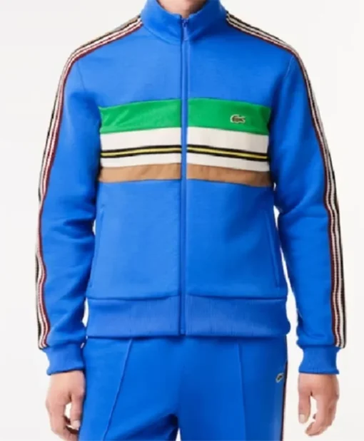 Buy Now Kheon Clarke TV-Series SkyMed Season 03 Tristan Blue Striped Track Jacket For Unisex