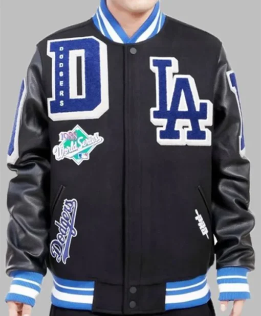 Buy Now Magic Johnson Dodgers Black Letterman Varsity Jacket For Unisex