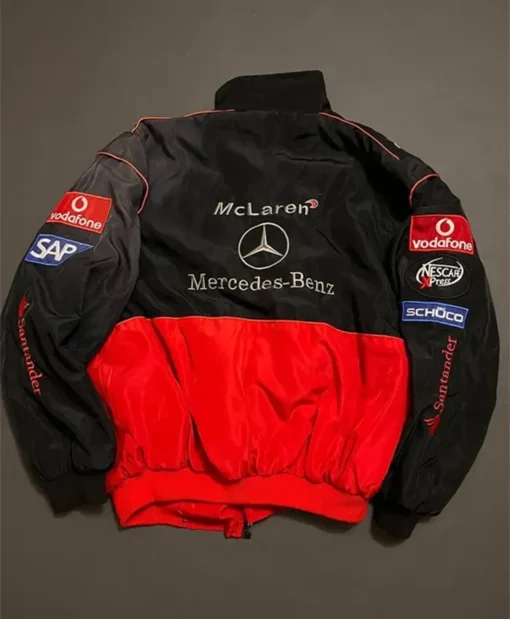 Buy Now Mercedes-Benz West McLaren F1 Racing Red And Black Jacket For Unisex