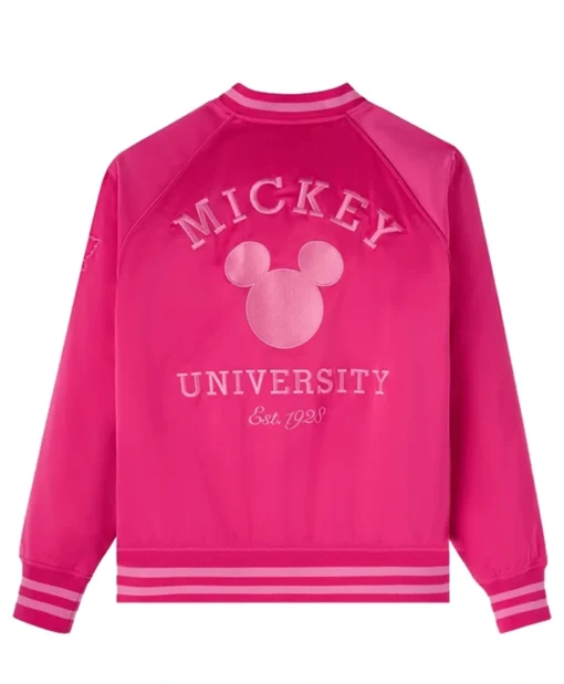 Buy Now OVO X Disney Valentine’s Mickey University Pink Letterman Varsity Jacket For Unisex