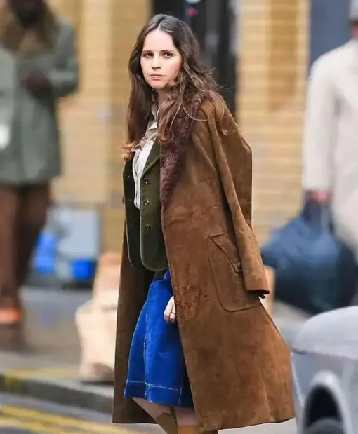 Dead Shot 2023 Felicity Jones Brown Coat