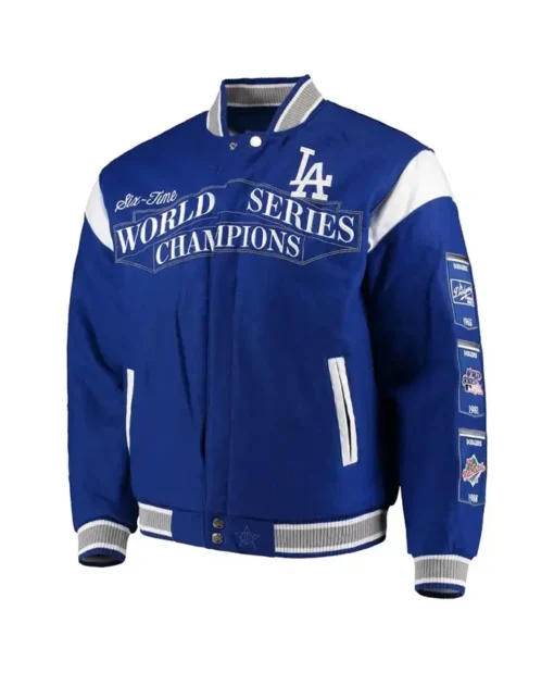 Dodgers Commemorative Championship Blue Varsity Jacket