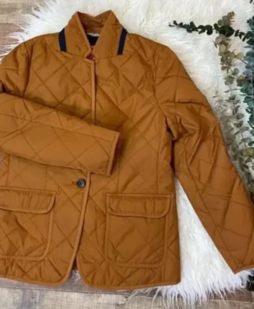 FBI Most Wanted Sarah Allen Brown Quilted Jacket