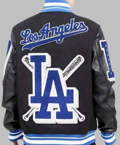 Magic Johnson Dodgers Black Varsity Jacket