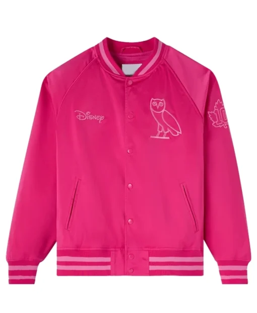 OVO x Disney Valentine’s Pink Varsity Jacket