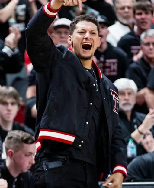 Patrick Mahomes Houston v Texas Tech Black Varsity Jacket