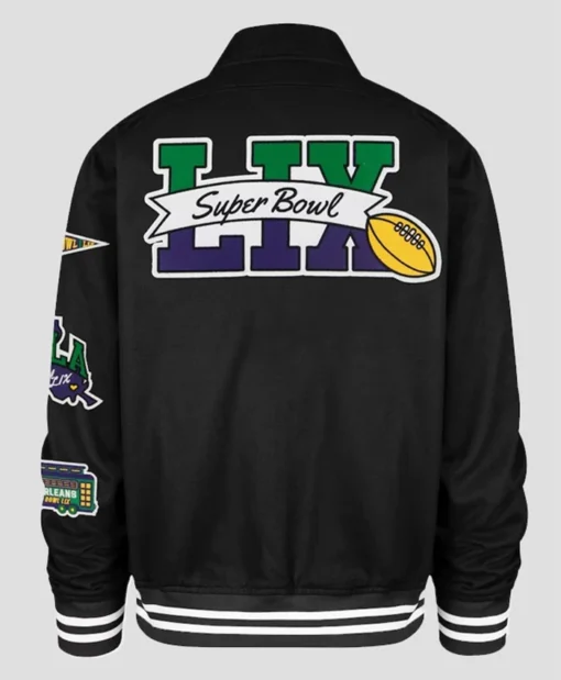 Stoney Clover Lane X ’47 Super Bowl LIX Black Bomber Jacket