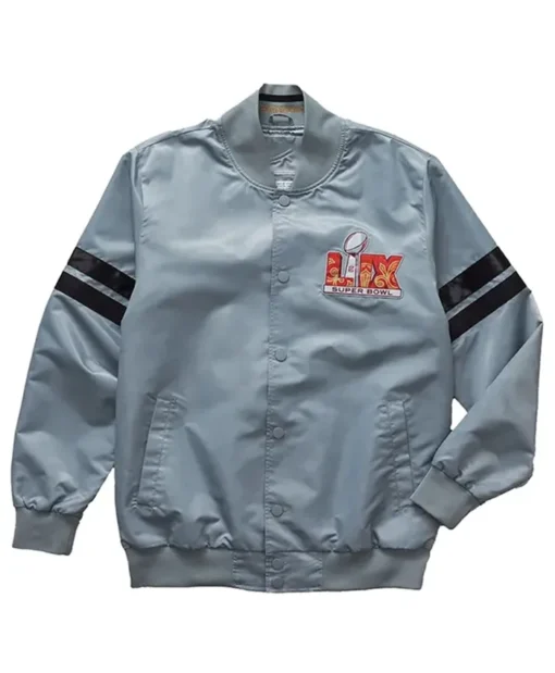 Super Bowl LIX Grey Varsity Jacket