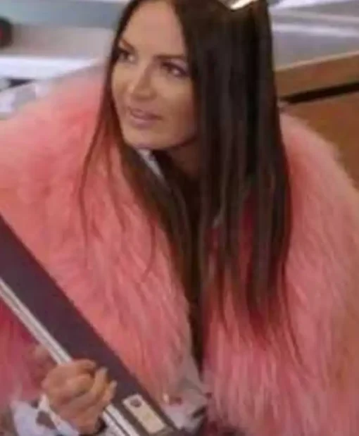 The Real Housewives of Salt Lake Lisa Barlow Pink Fur Jacket