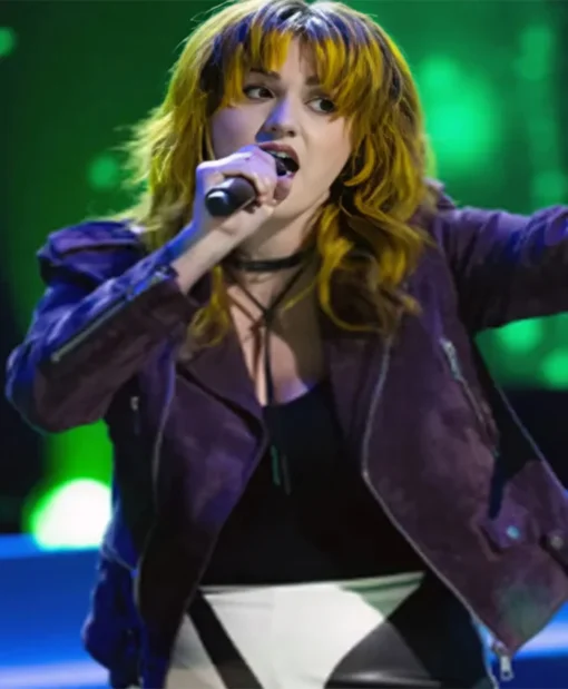 The Voice S27 Carmela Purple Suede Jacket