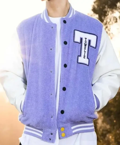 Towelie Purple And White Letterman Varsity Jacket For Sale