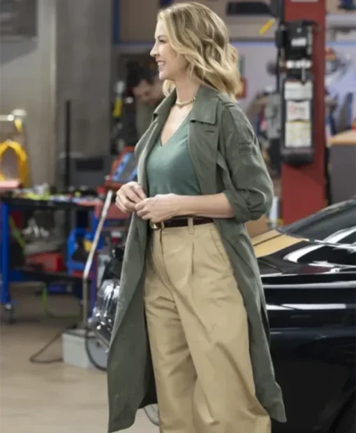 Buy Now Eve TV-Series Shifting Gears Season 01 Jenna Elfman Eve Green Trench Coat For Unisex